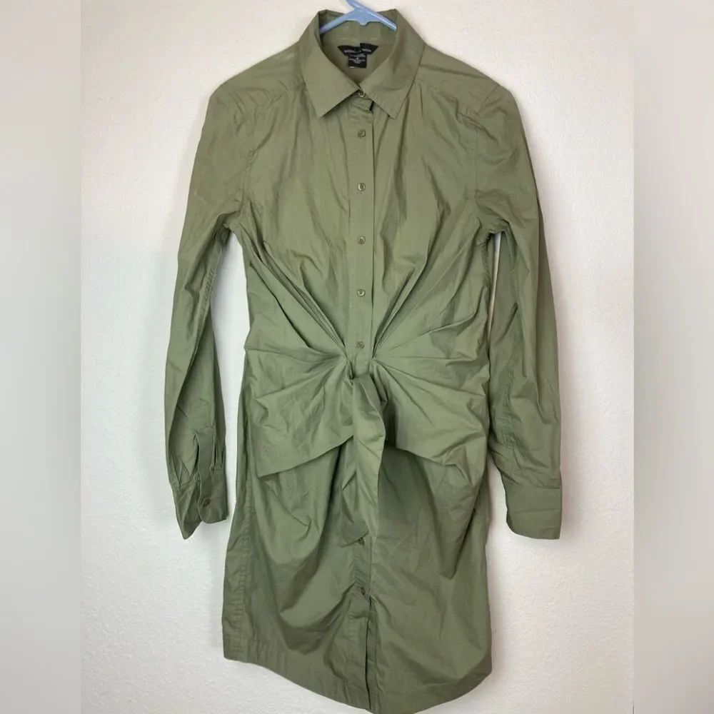 Moda International Shirt dress w/ origami front folds & ties